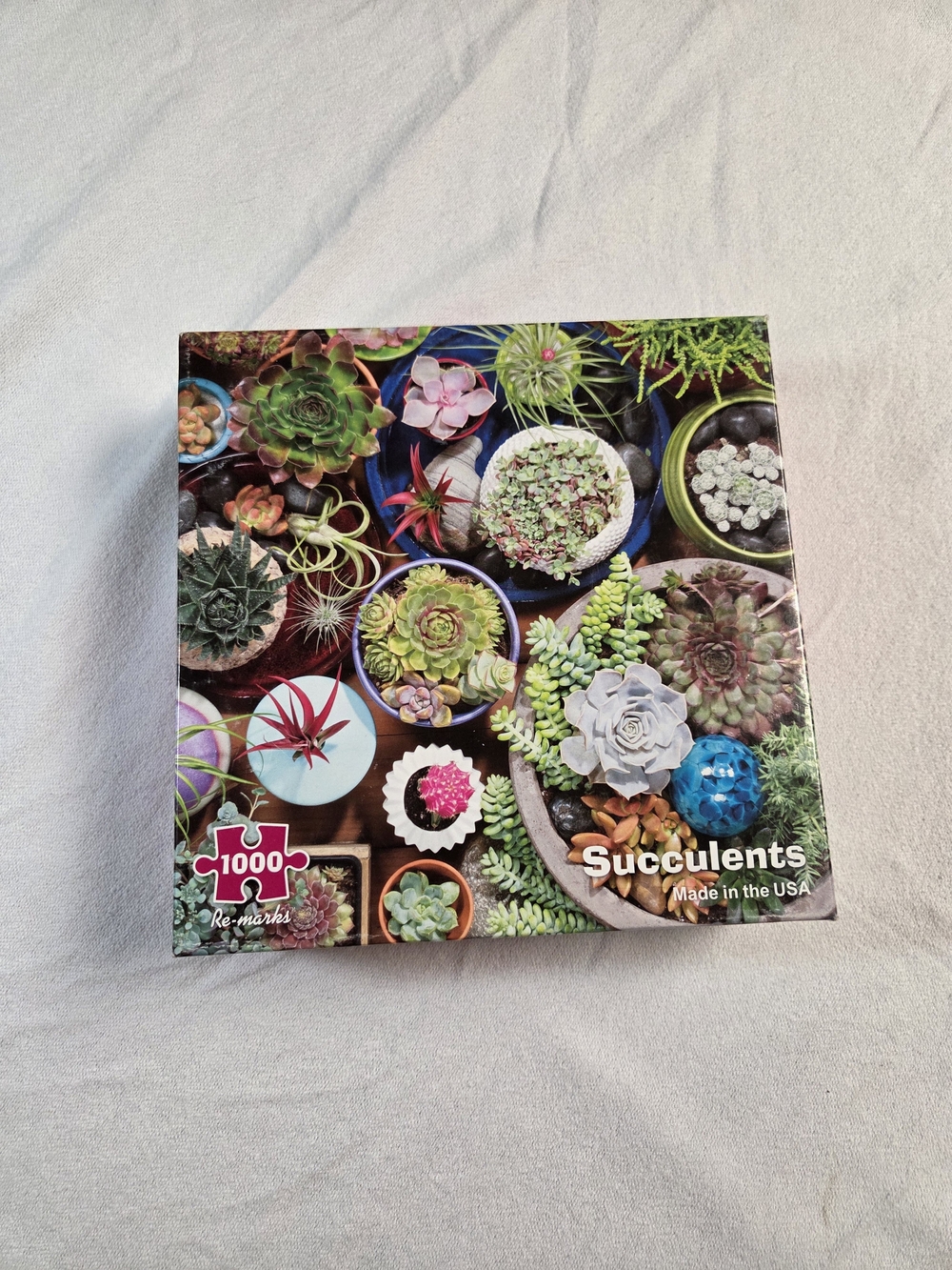 Succulents 1000-Piece Puzzle by - Multicolor